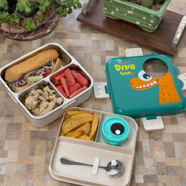 Kids Carnival Double Decker Stainless Steel Bento Box