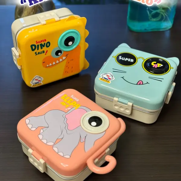 Kids Carnival Double Decker Stainless Steel Bento Box