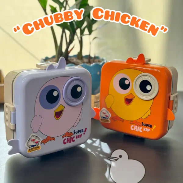 Kids Carnival Double Decker Stainless Steel Bento Box