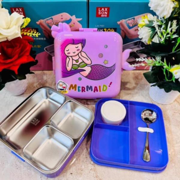 Prio Mermaid Premium Stainless Steel Lunch Box with Spoon