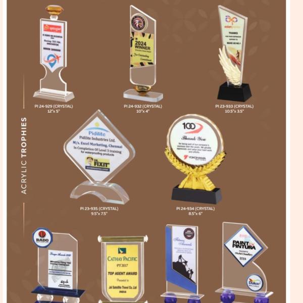 Acrylic trophies
